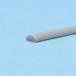 Plastic Half Round Bar (Gray) - 1mm x 8