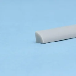 Plastic 1/4 Round Bar (Gray) - 1mm x 8