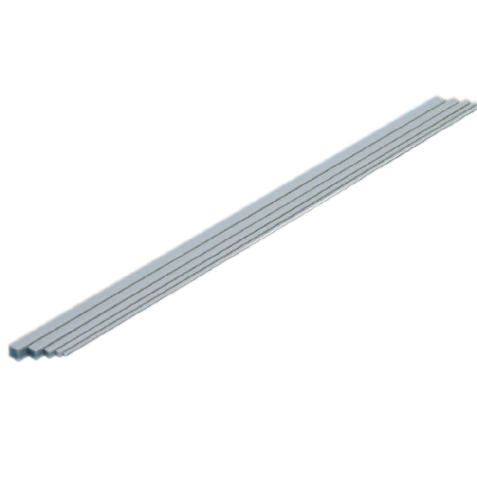 Plastic Square Bar (Gray) - 1mm x 8