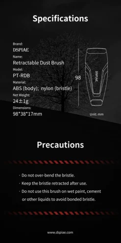 PT-RDB Retractable Dust Brush