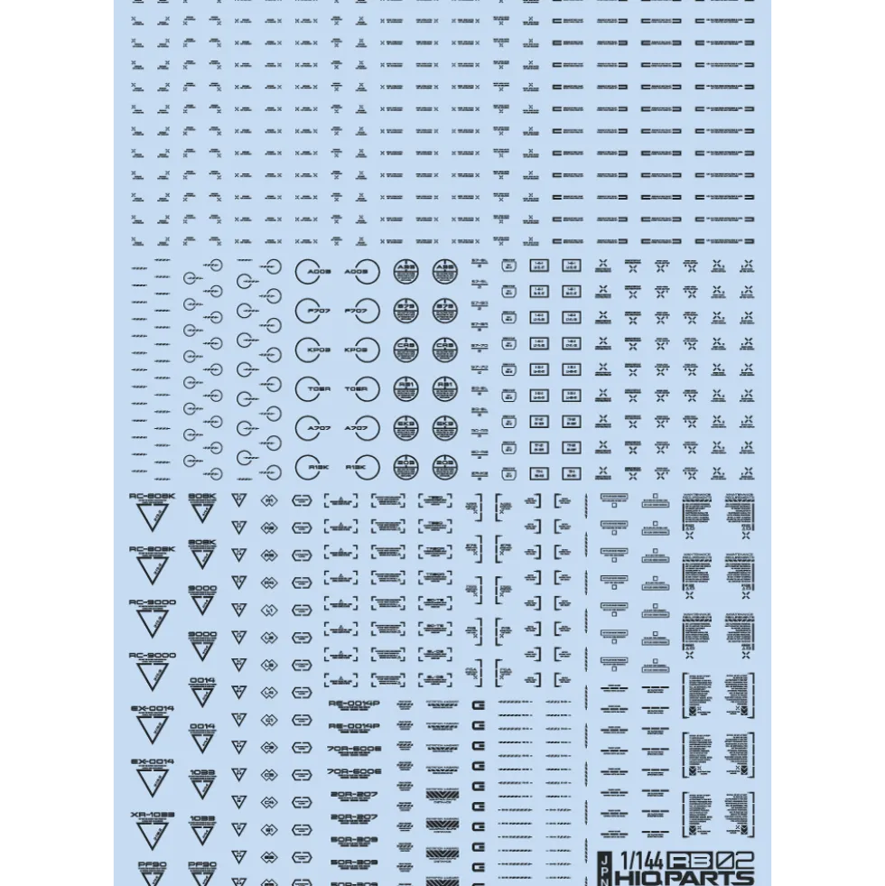 1/144 RB02 Caution Decal - Gray & Orange