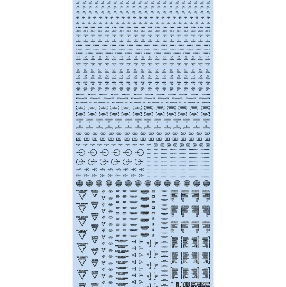 1/100 RB02 Caution Decal - Gray & Orange