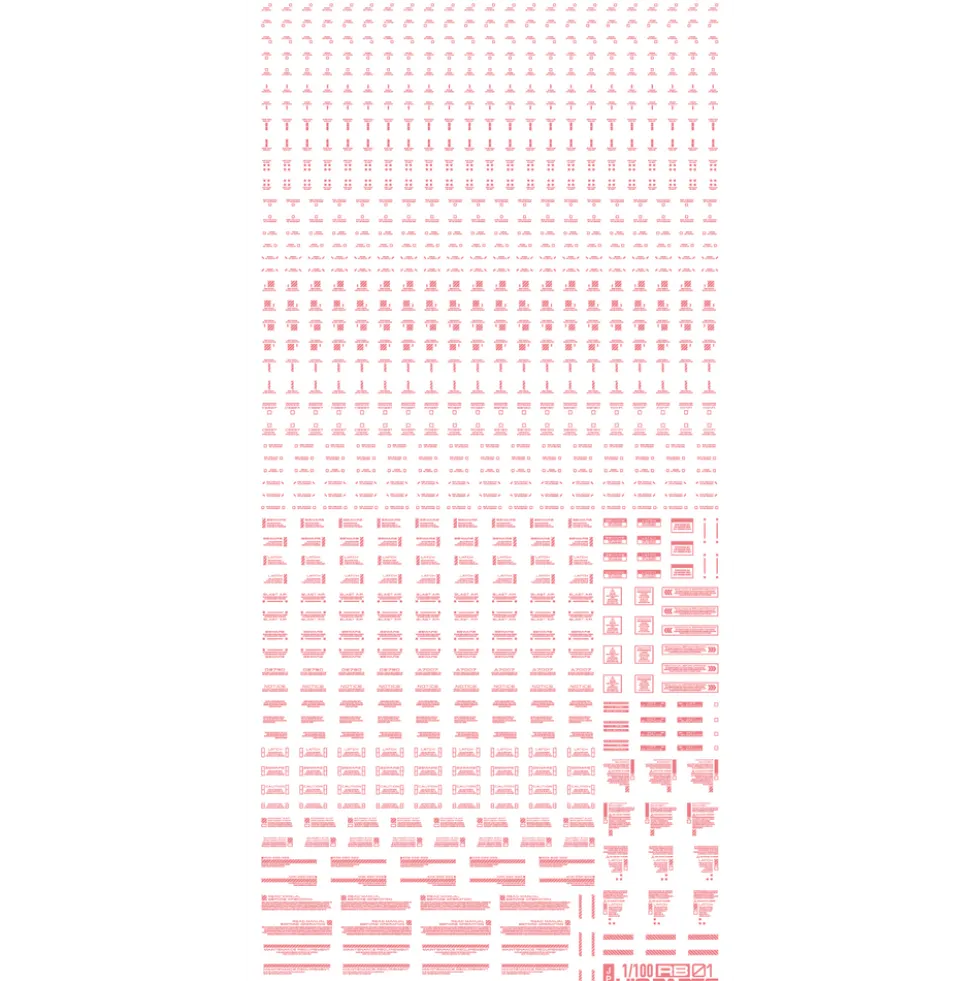 1/100 RB01 Caution Decal - Gray & Orange