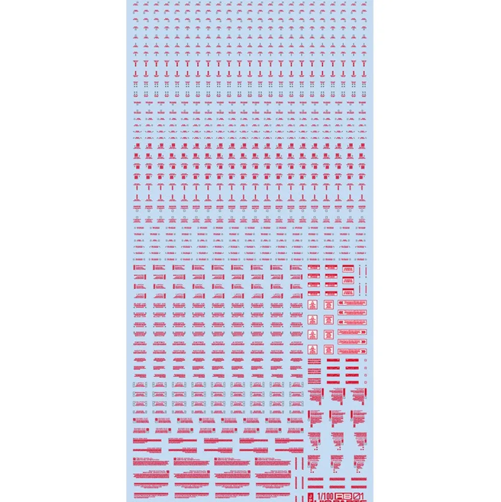 1/100 RB01 Caution Decal - Gray & Orange