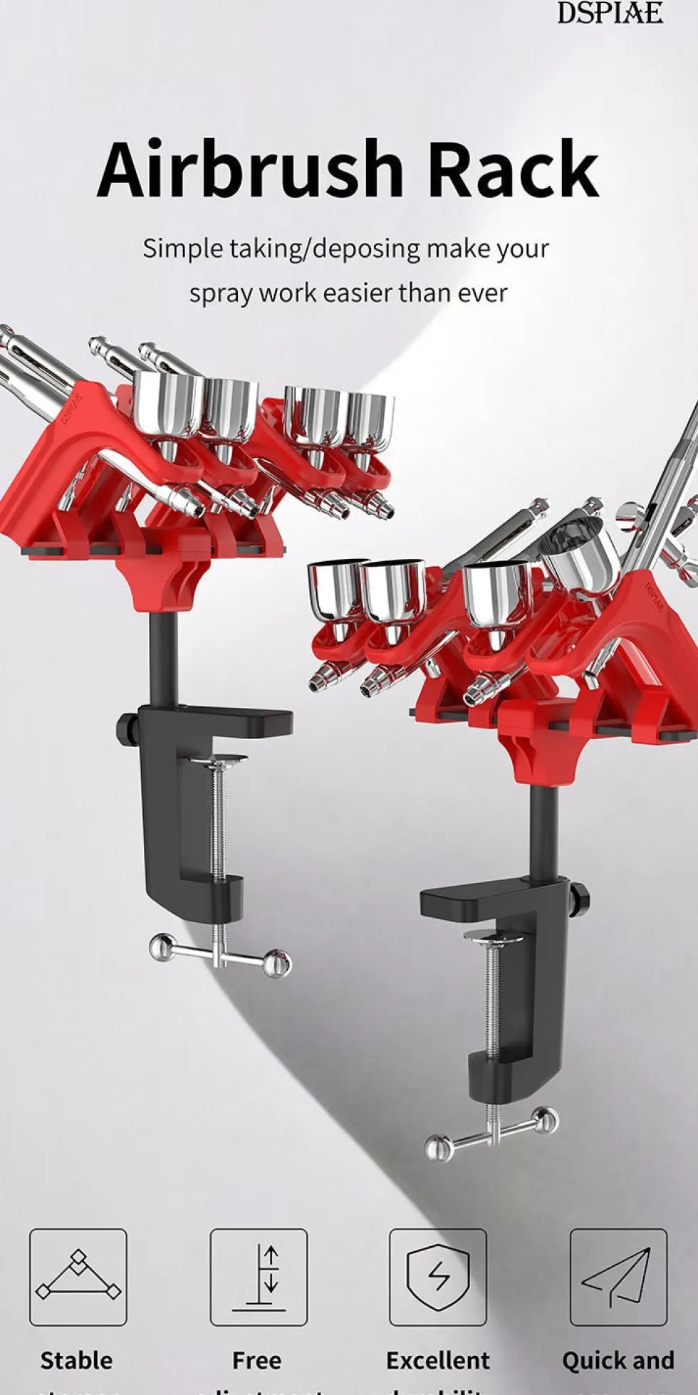4-Slot Airbrush Rack