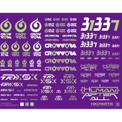 TND Decal B - Gray x Fluorescent Green