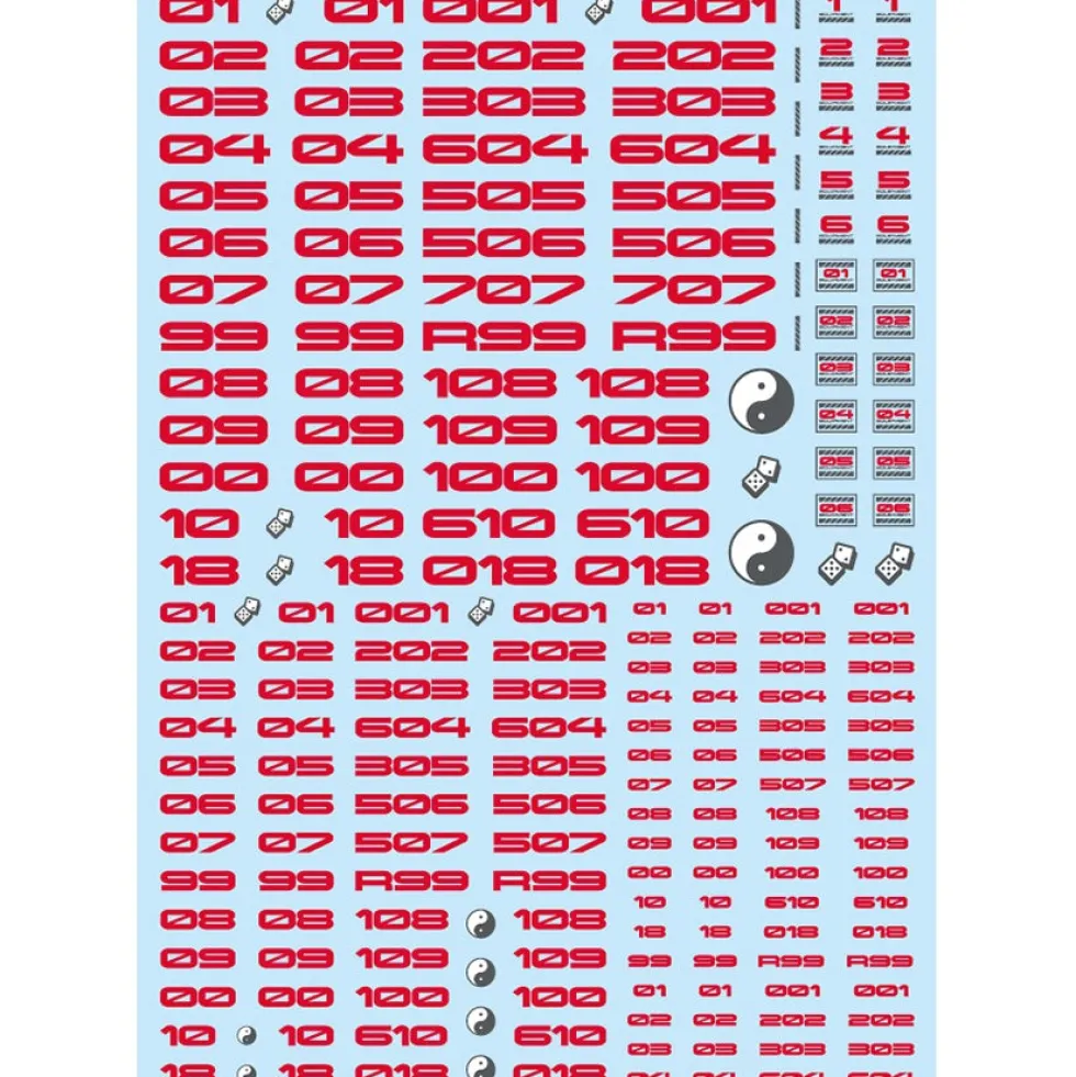 TR Decal 3 Number - Gold