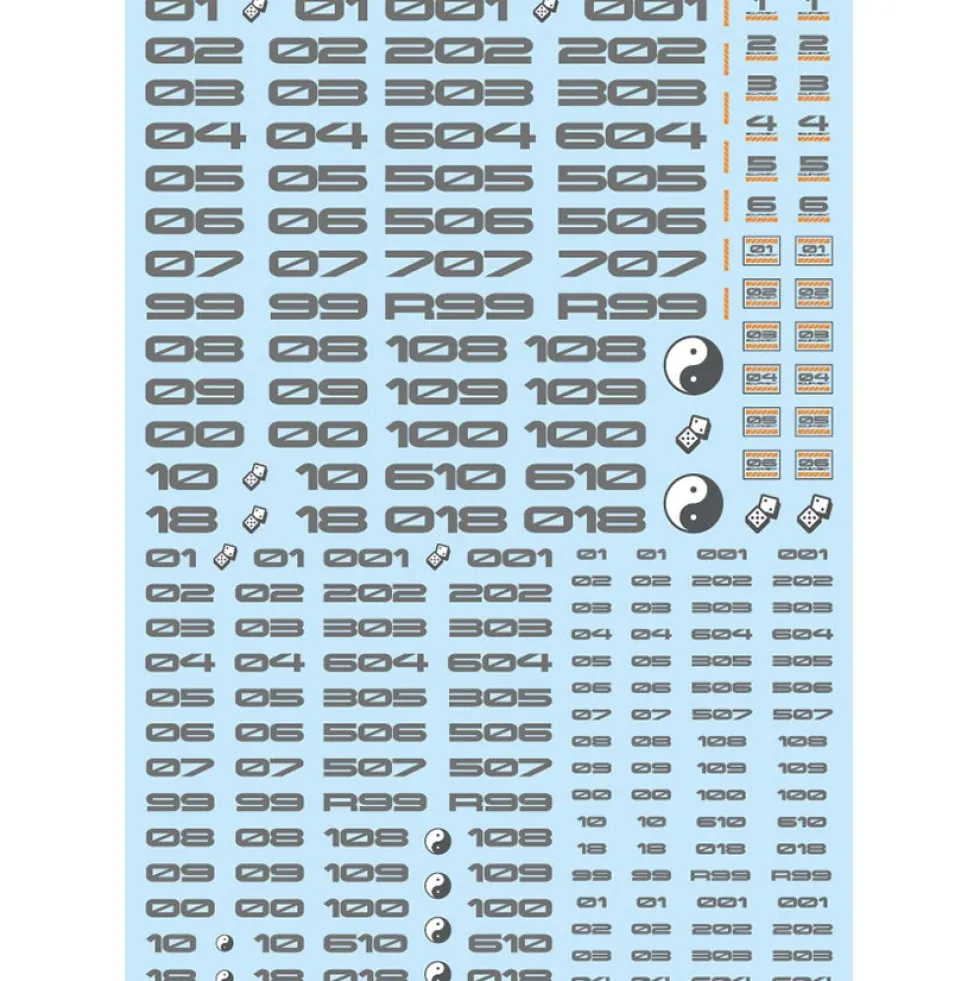 TR Decal 3 Number - Gold