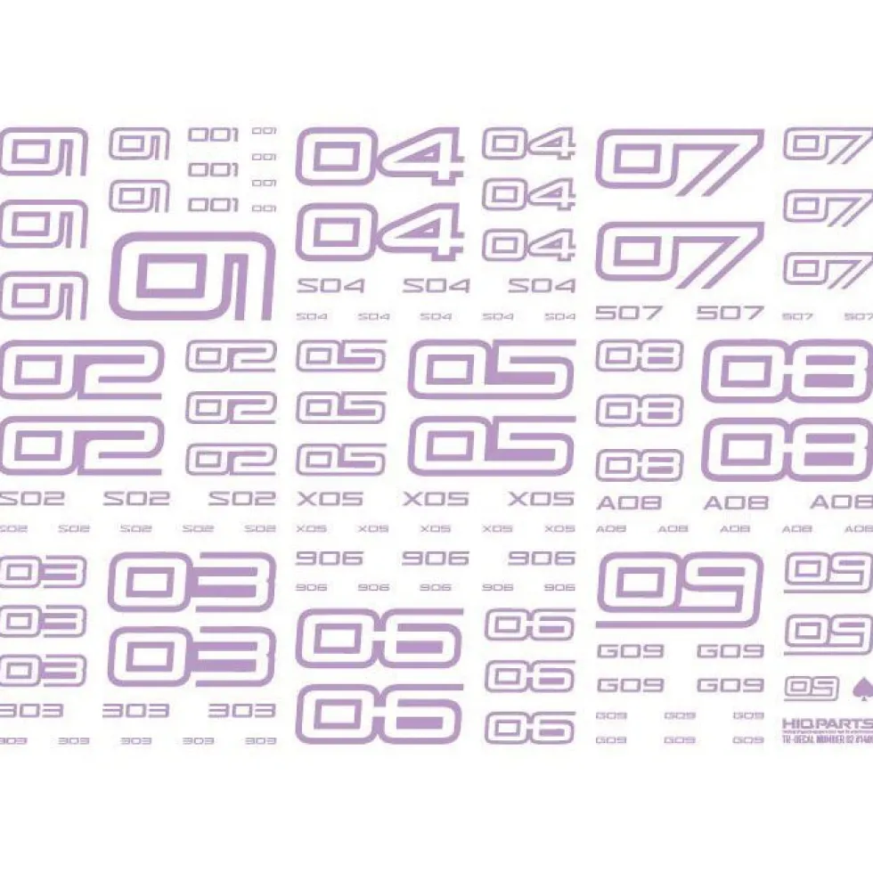 TR Decal 02 Number - White