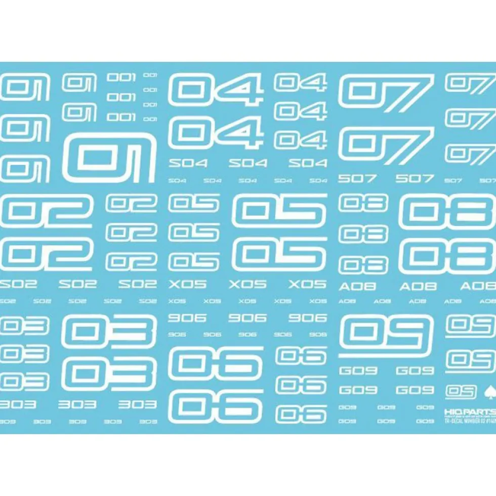 TR Decal 02 Number - White