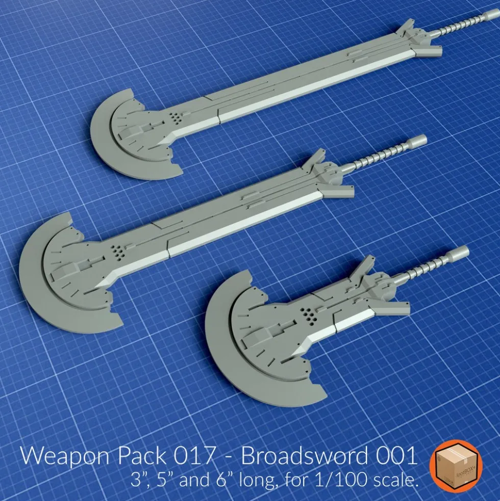 + Weapon Pack 017 Broadsword 01