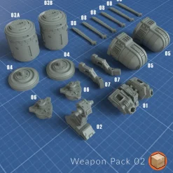 + Weapon Pack 002 Heavyarms Flight Pack 1/100