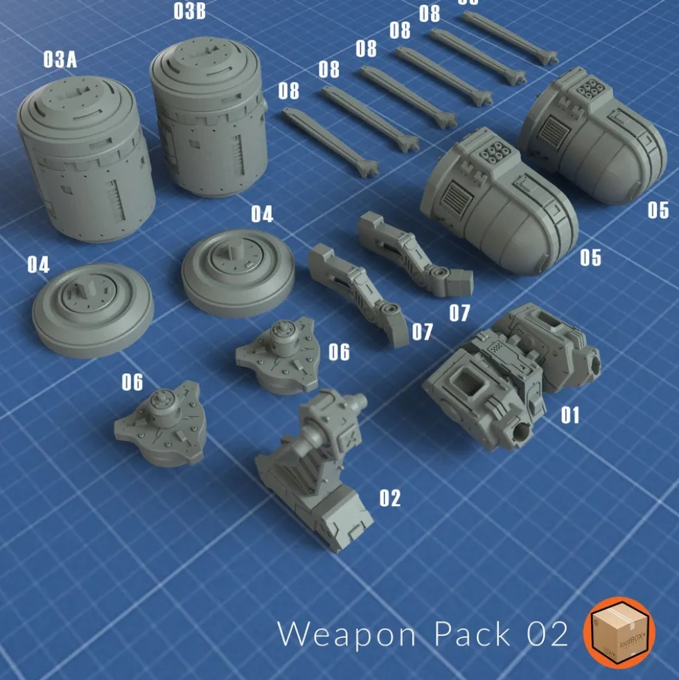 + Weapon Pack 002 Heavyarms Flight Pack 1/100