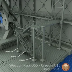 + WP065 - Greeble 015 1/100 Hangar